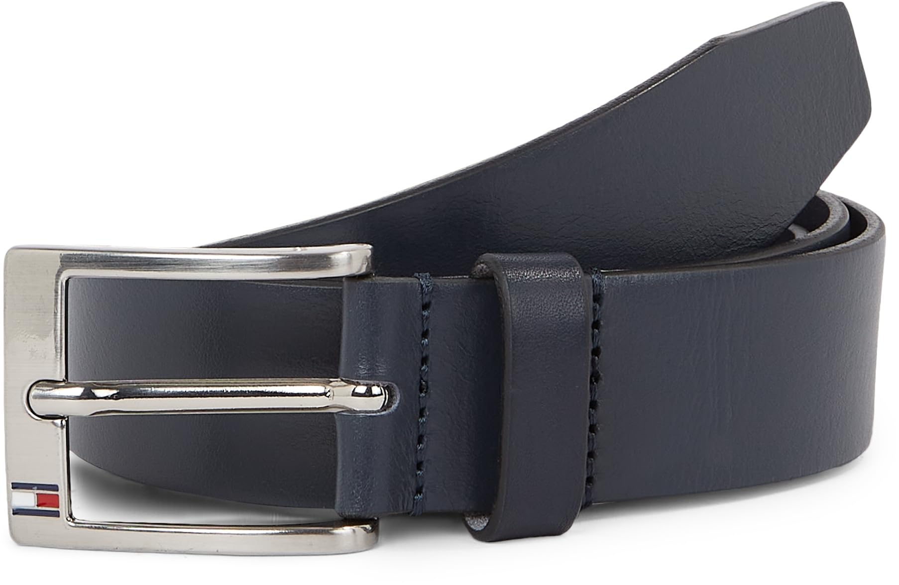 Tommy Hilfiger Herren Gürtel New Aly Belt Ledergürtel, Blau (Midnight), 115