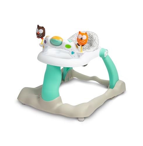 CARETERO - Lauflernhilfe für Babys - Babywalker Owls - ab 6 Monaten mit Lerntafel - Spiel und Lauflernwagen - Laufen Lernen und Entwicklung der Feinmotorik - Spielecenter Laufstuhl - 78x61x62cm