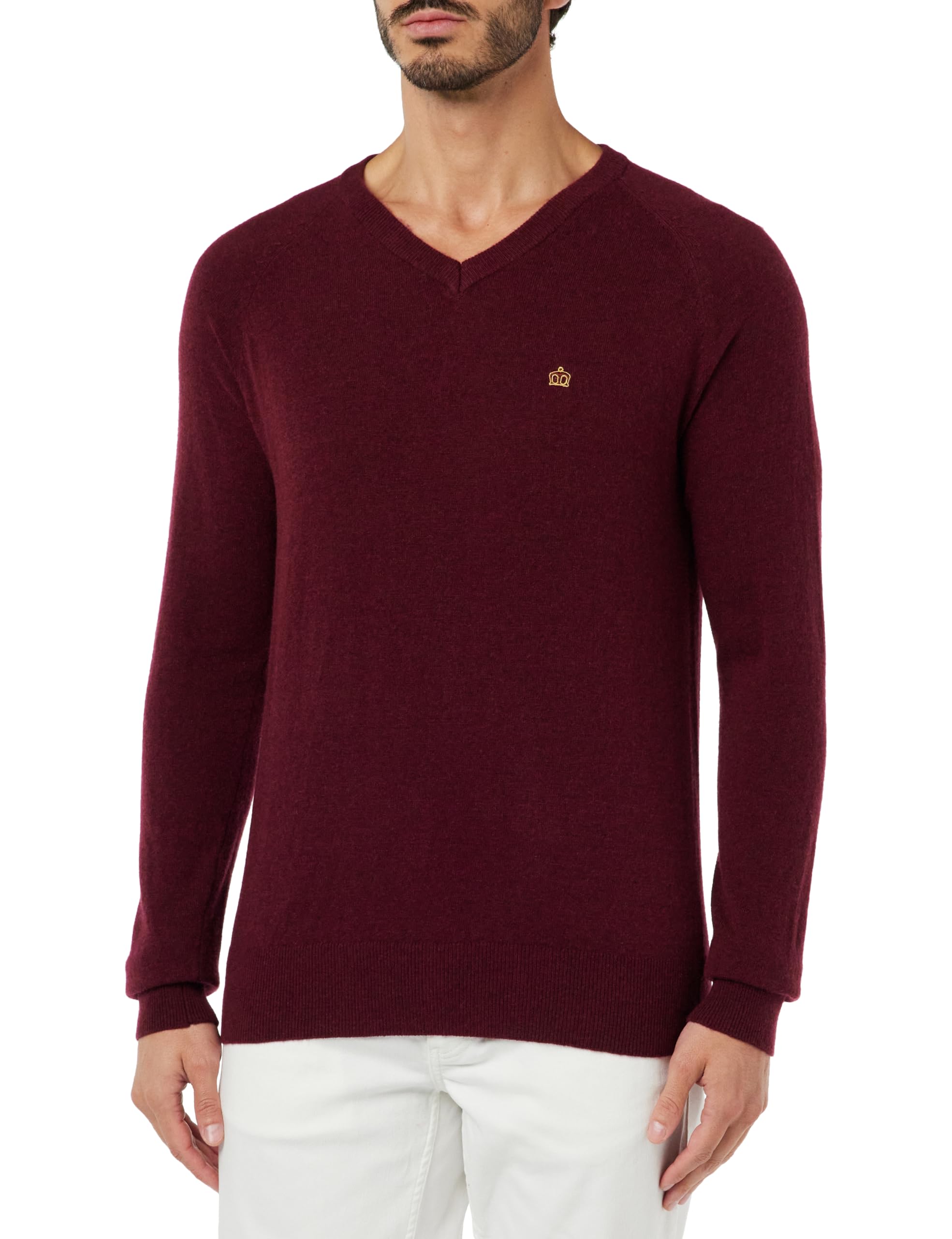 Merc Herren Conrad Wool Blend Sweater Pullover, Burgunderrot, XX-Large