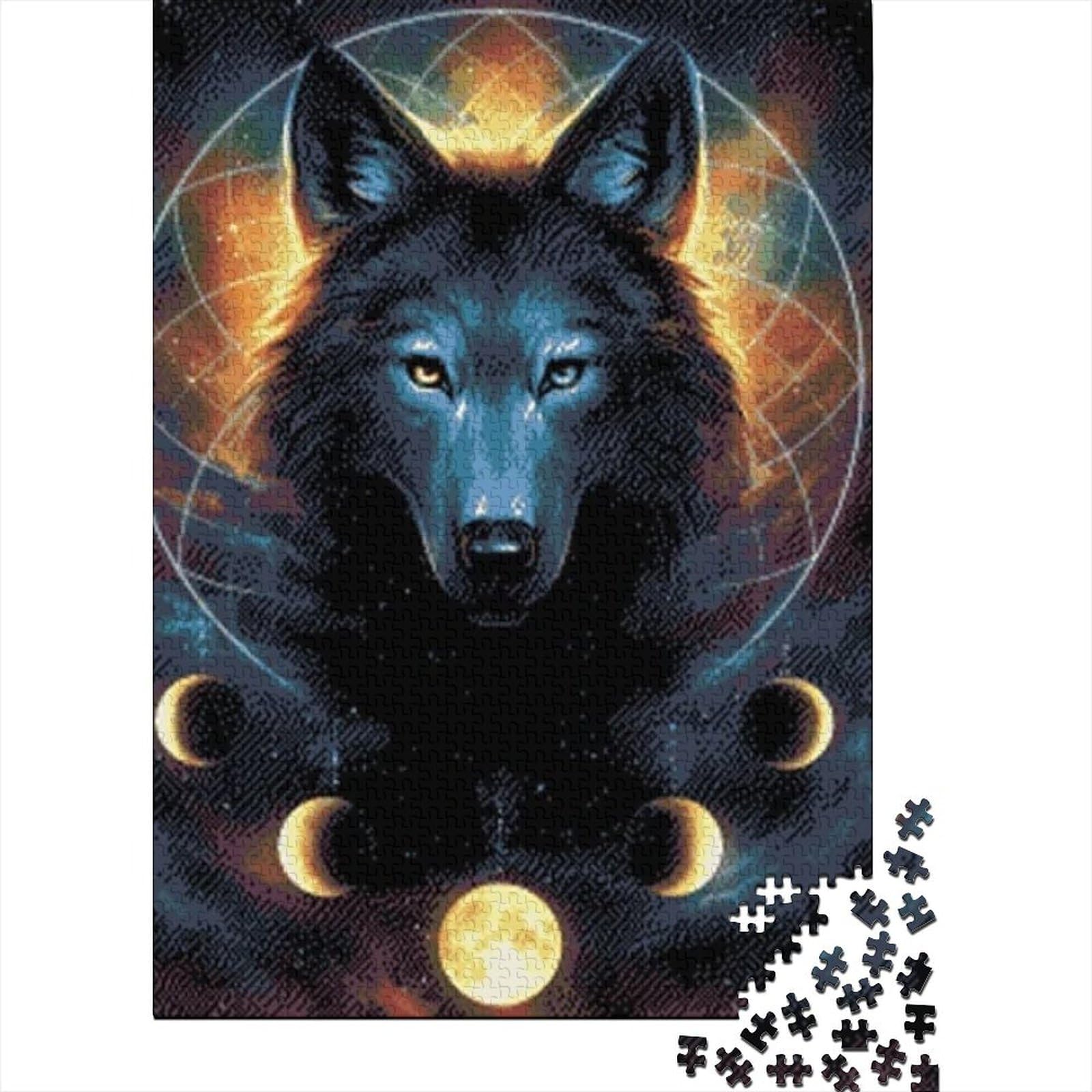 Puzzle für Erwachsene, Wolf, 500 Teile, Holzpuzzle für Erwachsene und Jugendliche ab 12 Jahren, Geschenke für Freunde und Familie, Größe: 52 x 38 cm