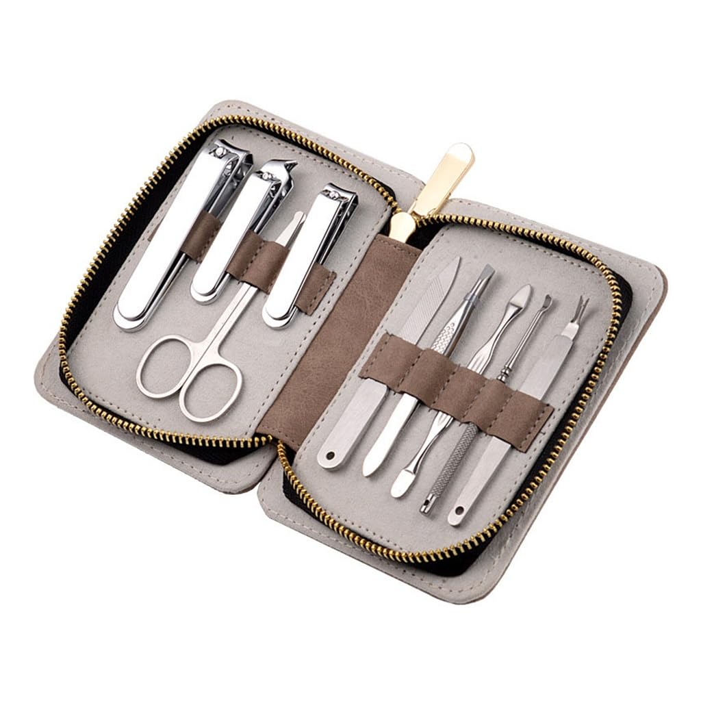 Nagelknipser-Set, Business-Maniküre-Werkzeuge, PU-Leder, Geldbörse, Maniküre-Werkzeuge (D 13,7 x 10,3 x 3 cm)