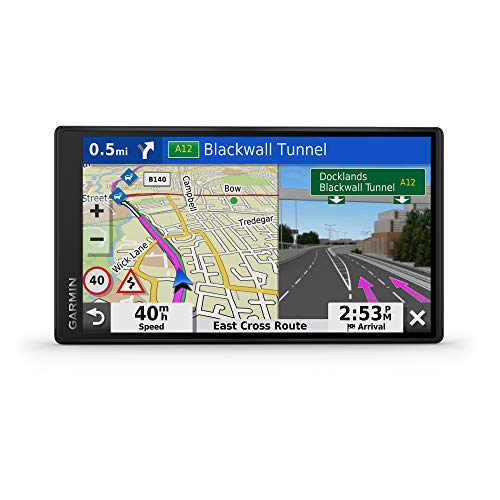 Garmin DriveSmart 55 MT-S 14,9 cm (5,5 Zoll) Navigationsgerät mit Edge zu Edge Display, Kartenupdates für Großbritannien und Irland, Live-Verkehr, Bluetooth-Freisprecheinrichtung und Fahrerwarnungen