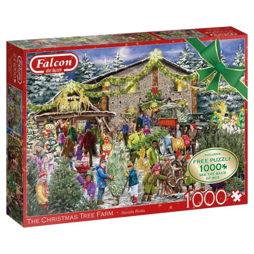 Jumbo Spiele Falcon The Christmas Tree Farm 2x 1000 Teile - Puzzle für Erwachsene