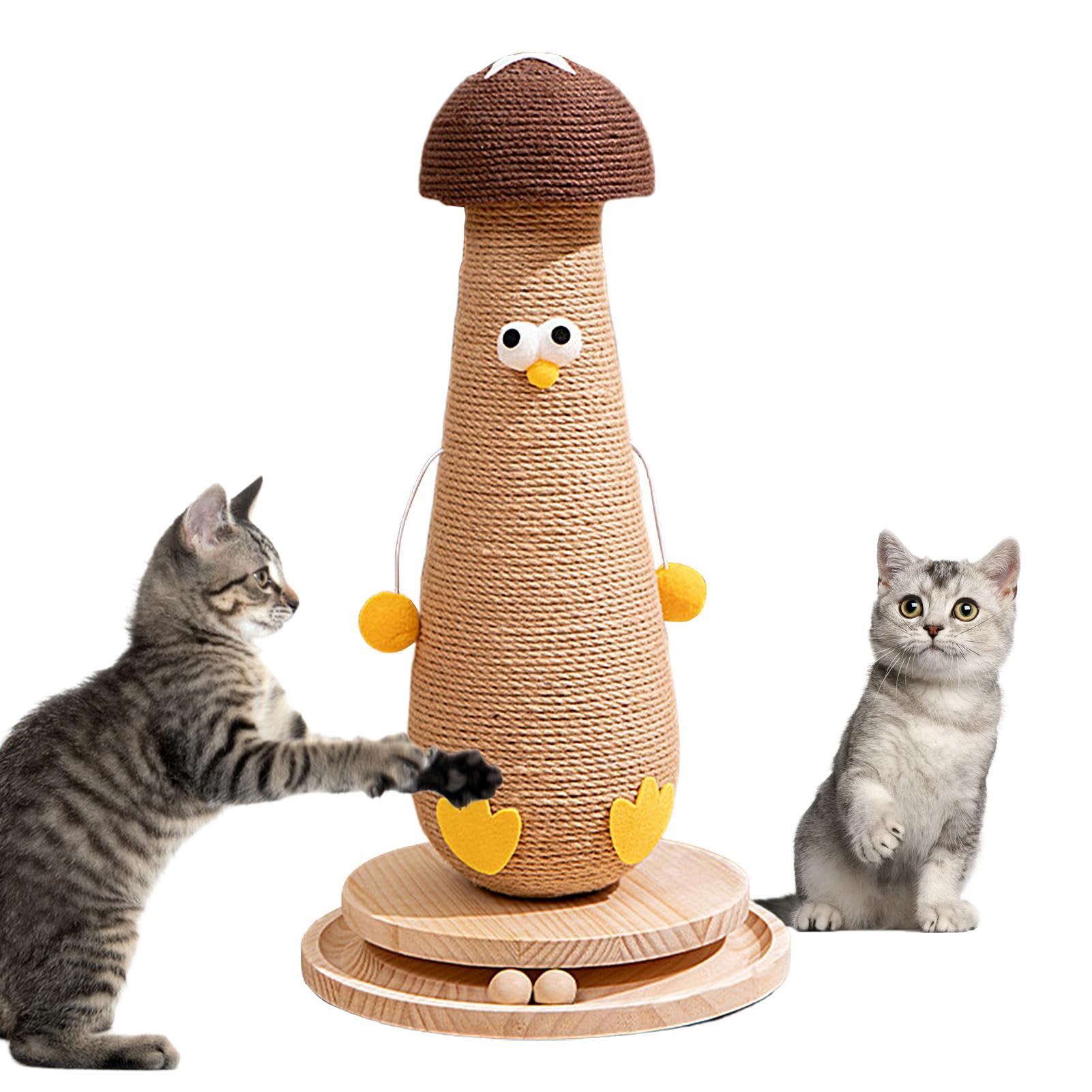 Takluu Kratzbaum für Katzen, Pilz, groß, Kratzbaum für Katzen, Pilz | Kätzchenkratzer - Cat Interactive Toys Natürliche Sisal-Katzenkratzstange für kleine Haustiere