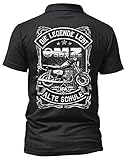 Alte Schule MZ Herren Poloshirt | DDR Shirt - Logo - Kurzarm - Nostalgie - Ossi - Motorrad - Moped - IFA Shirt | ETZ Schwarz (XXL)