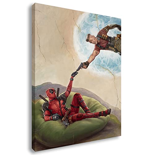 Artis Prints Leinwandbild Deadpool | Marvel - Film - Hollywood, Wandbild auf Keilrahmen gespannt - Klein bis XXL, Wohnzimmer - Flur - Dekoration