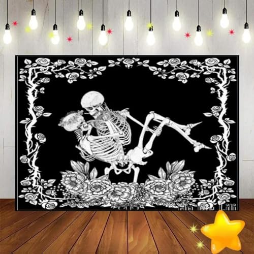 Halloween bis zum Teil Skelett Party Party Foto Dekoration Fotografie kulissen Banner 350x230cm