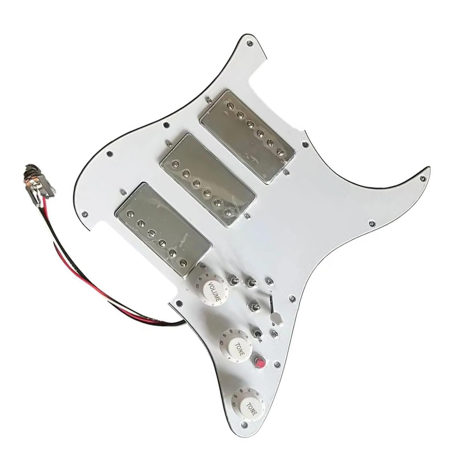 Standard-Pickguard-Tonabnehmer Vorverdrahtetes HHH Gitarren-Schlagbrett, Humbucker-Tonabnehmer, Spulen-Split-Set für E-Gitarre