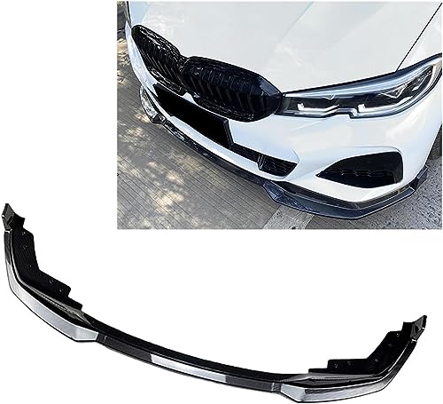 Frontlippe Spoiler für BMW Série 3 G20 M-Pack 330d 318i 330e 330i 320i M340i xDrive 2019-2022,Auto Frontstoßstange Splitter Lip Spoiler Frontspoiler Protector Kits,A/Carbon Fiber