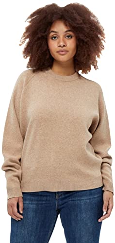 Peppercorn Damen Rosalia Curved Pullover, Warm Sand Melange, 56 EU