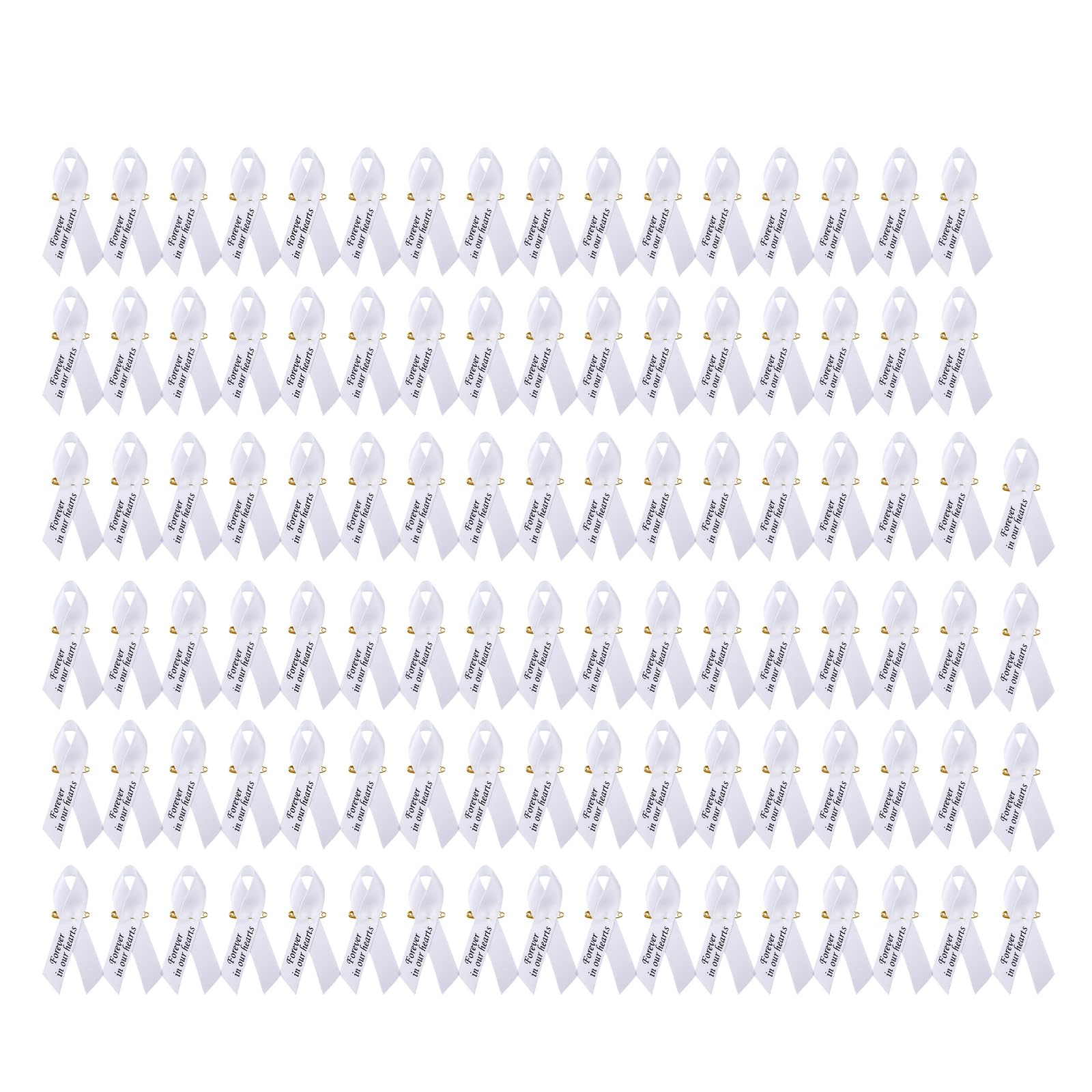 Aurgiarme 100 Stück Beerdigungsbandnadeln, Erinnerungsband, Brosche, Beerdigungsbrosche, Gedenk-Anstecknadel, Band-Anstecknadel, Bewusstseins-Brosche