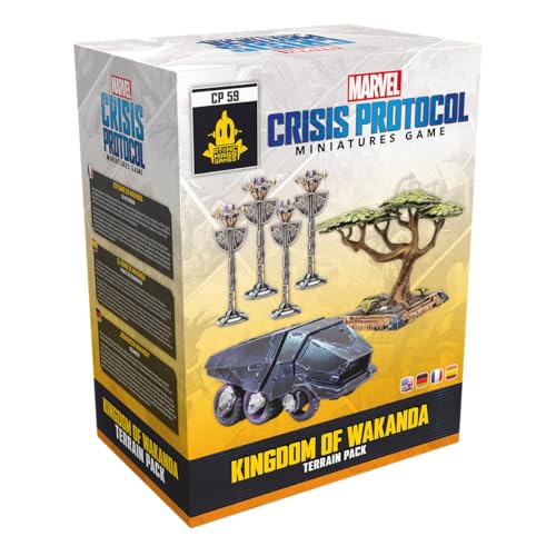 Atomic Mass Games | Marvel: Crisis Protocol – „Königreich Wakanda“ | Geländeset-Erweiterung | Tabletop | 2 Spieler | Ab 14+ Jahren | 90-120 Minuten | Deutsch | Mehrsprachig