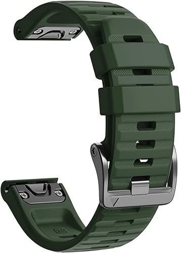 NEYENS 22 x 26 mm Armband aus Silikon für Garmin Fenix 6X 6 Pro 7 7X 5X 5 Plus 3HR 945 Schnellverschluss-Armbänder Ersatz, 26mm Fenix 3 3HR, Achat