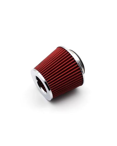 Luftfilter Für Sport Racing Auto Motor Lufteinlass 90 80 76 70 63MM Auto Luftfilter Kaltlufteinlass Universalfilter 2.5 3.5 Zoll Autoluftfilter(Red)