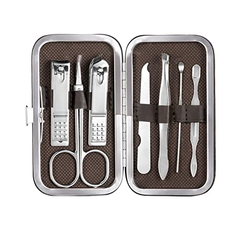 BANDKIT 7–23-teiliges professionelles Nagelschneider/Pediküre-Scheren-Set aus Edelstahl, Adlerhaken, tragbares Maniküre-Nagelknipser-Werkzeug-Set (7-teilig)