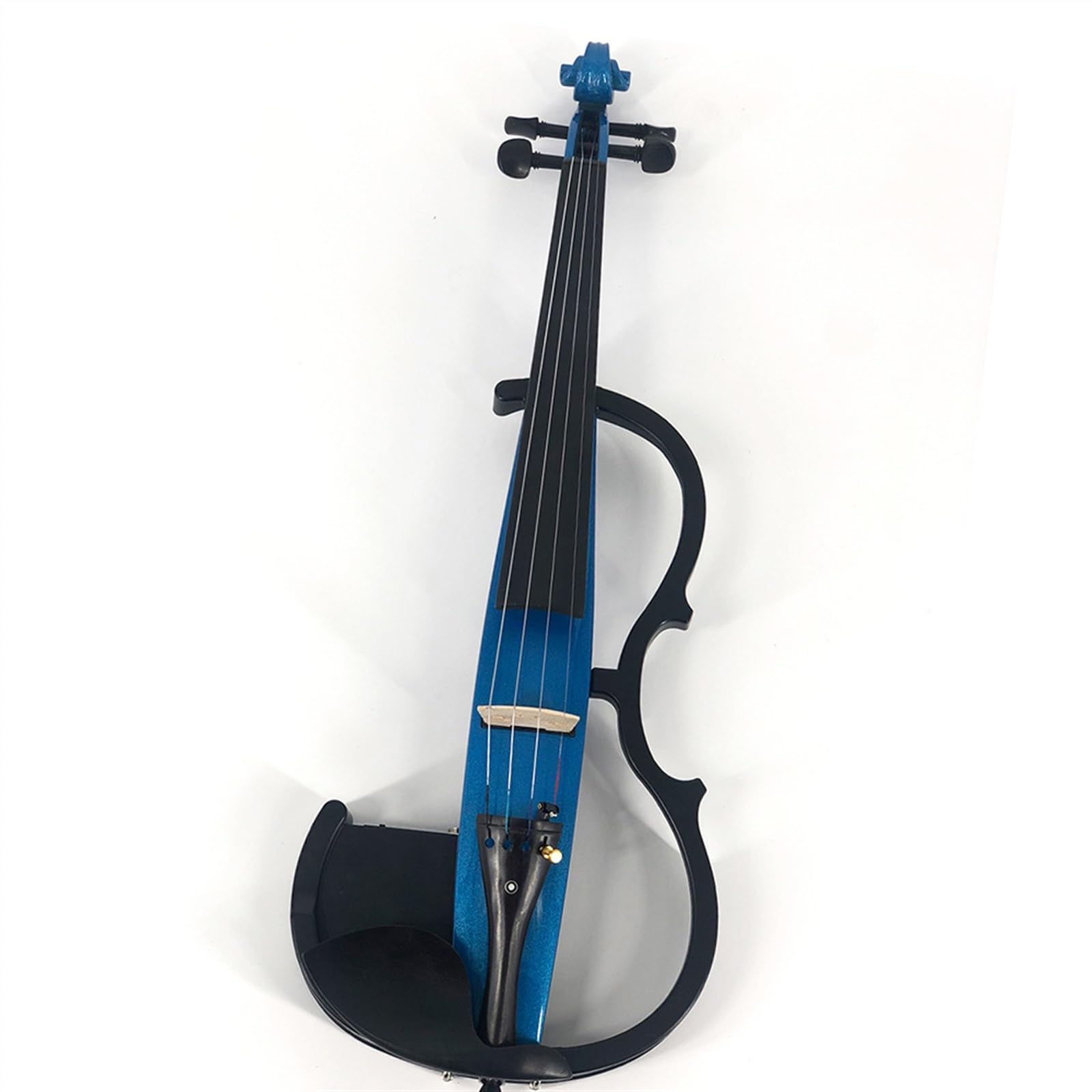 Standard Violine Professionelle Elektronische Violine Aus Massivholz Mit Anschlusskabel Und Kopfhörern Blau