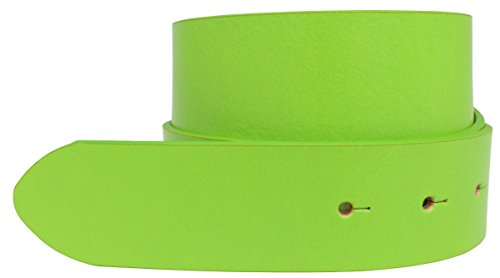 BELTINGER Wechselgürtel aus Vollrindleder mit Druckknöpfen 4 cm | Druckknopf-Gürtel für Damen Herren 40mm | Leder-Gürtel ohne Schnalle 4cm | Hellgrün 85cm