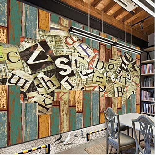 XLMING Europäischer Und Amerikanischer Stil Vintage Holz Farbe 3D Tapete Home Dekoration Wohnzimmer Sofa Schlafzimmer Tv Hintergrund Wand-400cm×280cm