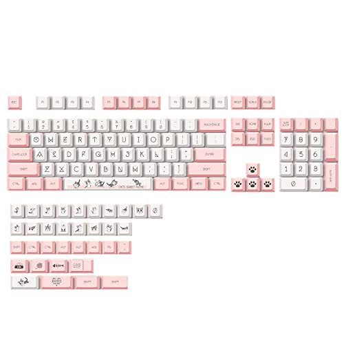 zabeto 138 Tasten PBT Dye Sub Tastenkappen XDA Kitty für Mx Switch Mechanische Tastatur 61/63/64/68/87/96/104/108 Layout