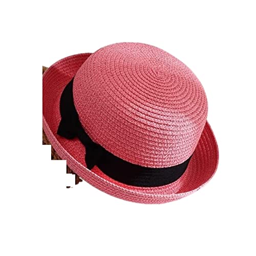 YIHANSS Sonnenhut Strandhut Sommer Schleife Strohhut UV-Schutz Strand Sonne Bucket Hat Damen Tweed Strohhut Strohhut Hüte