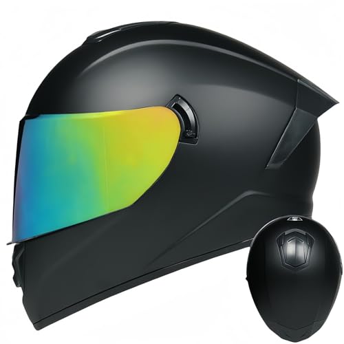 Integralhelm Mit Klappmechanismus, Modularer Motorradhelm, Integriertes Motorrad-Doppelvisier Für Männer Und Frauen, Straßenradhelm, Rennmopedhelm, DOT/ECE-Zulassung Y,M57-58CM