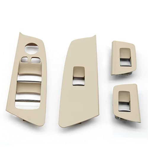 DOFABI LHD Auto-Innentürfenster-Hebeschalter-Abdeckungsverkleidung, Ersatz, for, for 5er G30 G31 525 528 530 540 Türgriff(Beige 4PCS Set)