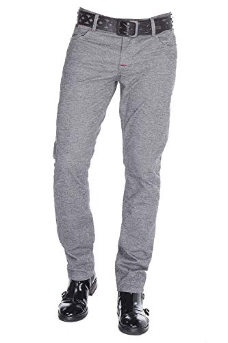 Cipo Baxx Herren Hose Jeans Denim Slim-Fit-Men Meliert Regular Basic Jeanshose Grau W36 L32