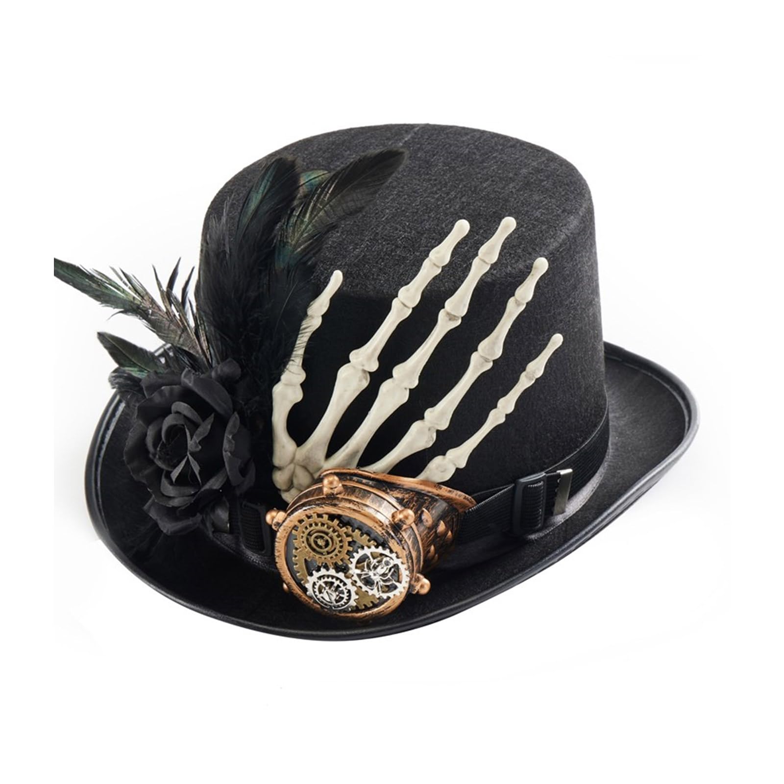 Zeiwohndc Flache Hüte Billycock Cosplay Halloween Unisex Dress Up Bowlers Hat Industrial Age