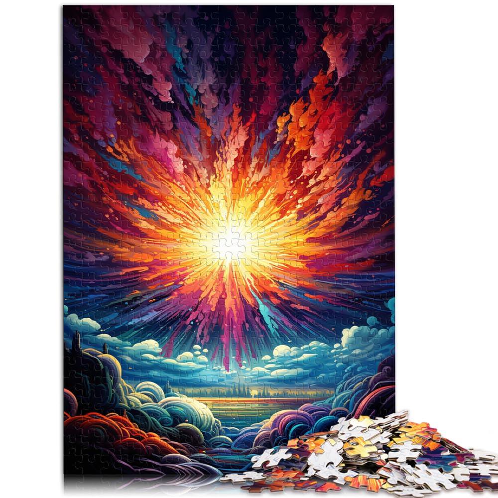 Puzzle für Farbmalerei-Kunst für Erwachsene, 1000-teiliges Puzzle, Lernspiele, Holzpuzzle, Heimdekoration, Puzzle 1000 Teile (50 x 75 cm)