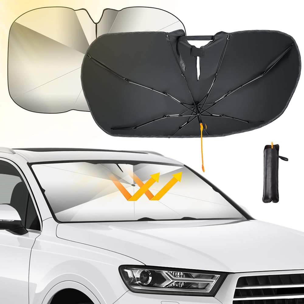 Auto Sonnenschutz Frontscheibe, für Audi RS A4 A5 A6 A7 Q3 Q5 Q7 q8 S5 S6 Faltbarer Auto Windschutzscheibe Sonnenschirm Regenschirm Einfache Lagerung