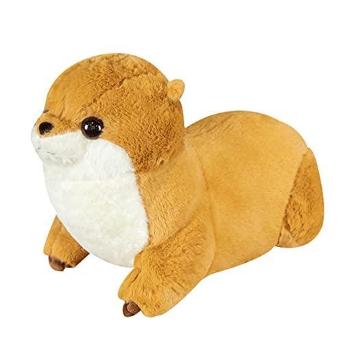 DANAIM Simulation Otter Plüschtier Stofftier, Süße Seeotter Wildtiere Puppen, Geburtstag Weihnachten Stofftier Geschenk for Kinder Kinder Mädchen Jungen(Yellow,65cm)