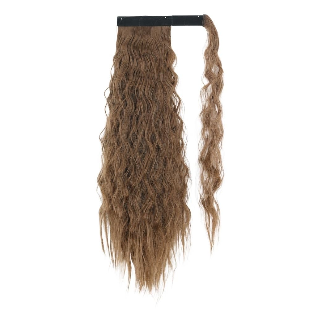 Pferdeschwanz Haarteil Pferdeschwanz-Extensions, 22/34 Zoll langer Afro-Locken-Wickel-Pferdeschwanz, lockiges, gewelltes synthetisches Haarteil for Frauen, gefälschte Pferdeschwänze, Clip-in-Haarverlä