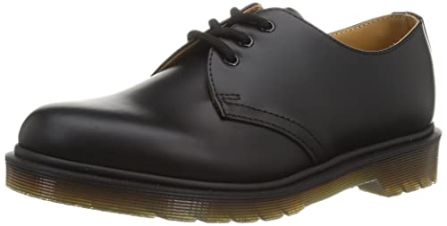 Dr. Martens 1461PW Smooth 59 Last Unisex-Erwachsene Derby Schnürhalbschuhe, Schwarz (Black Smooth), 36 EU