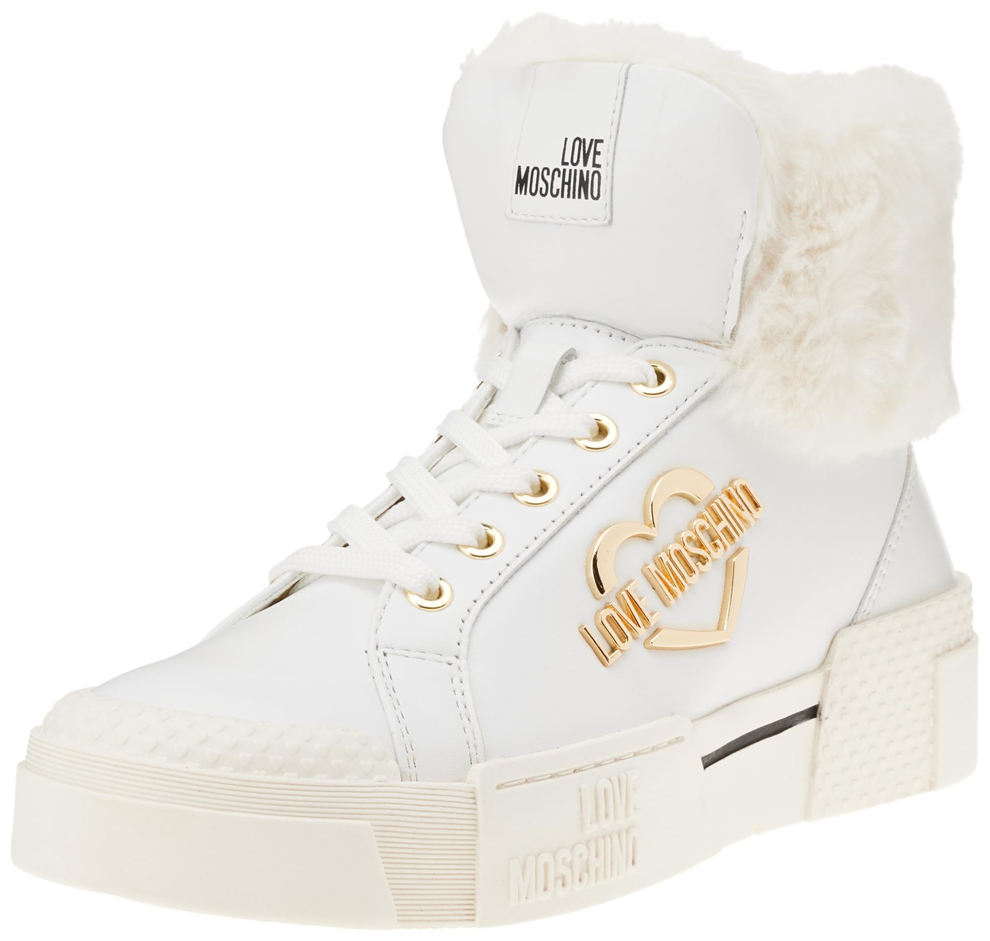 Love Moschino Damen Sneakers, Weiß, 37 EU