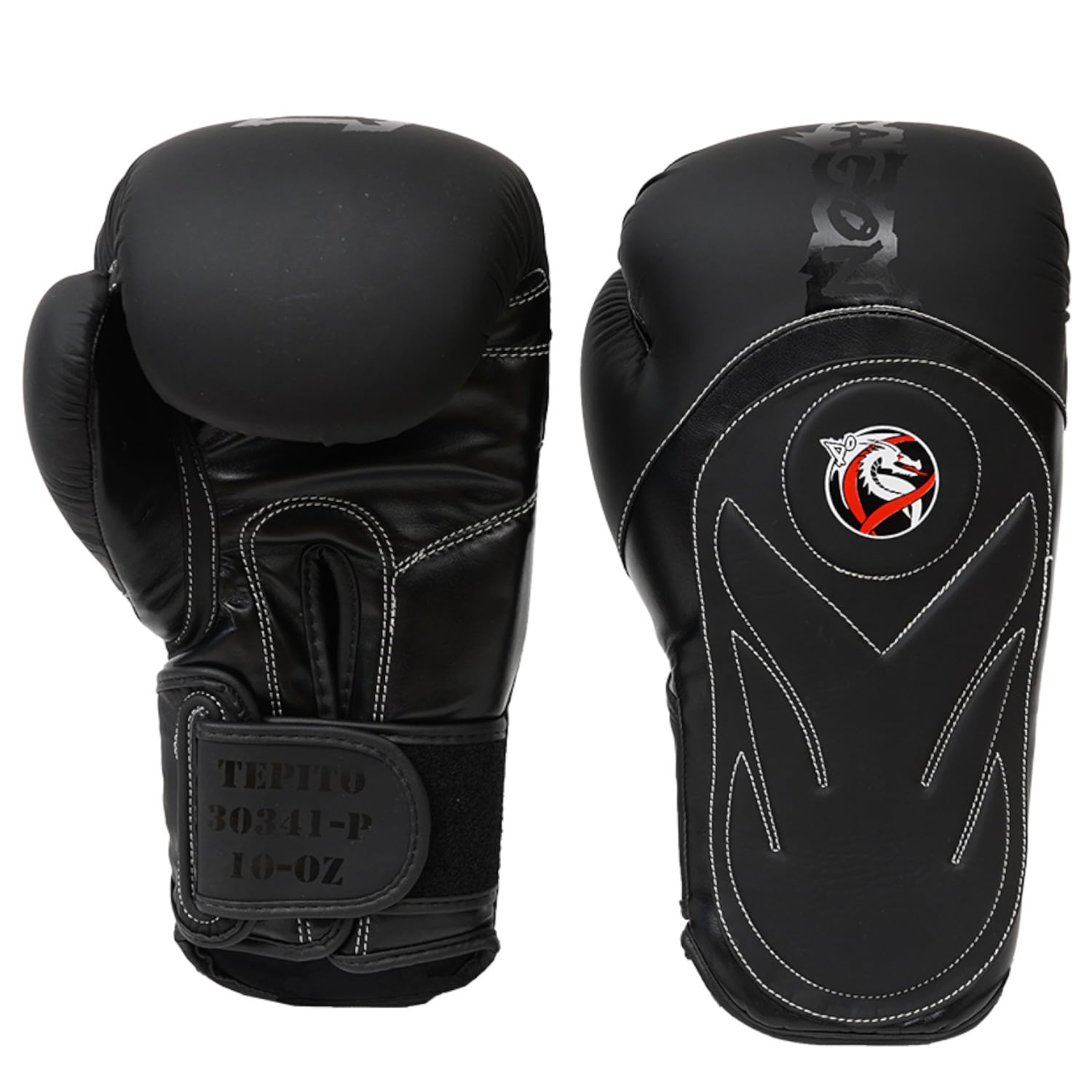 DRAGON DO Tepito Boxhandschuhe männer Herren Boxhandschuhe Kickboxen Muay Thai Boxing Gloves Kampfsport Handschuhe Combat Gloves Boxing Training Schwarz Adult10 12 14 Oz (Schwarz, 14 Oz)