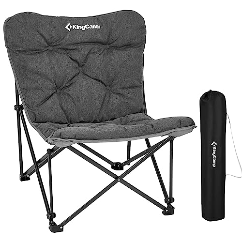 KingCamp Campingstuhl Lindon Relax Schmetterlingsstuhl Lounge Stuhl Stahl 136kg Slate Grey