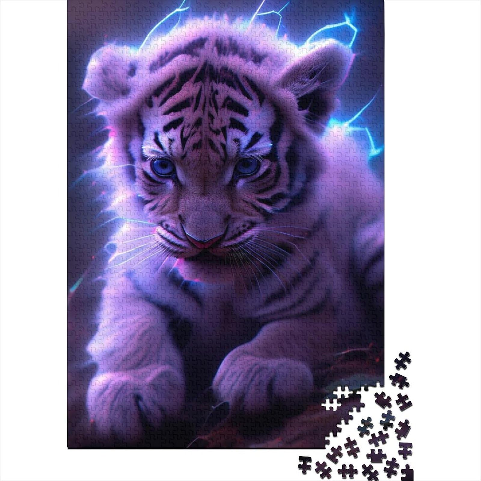 Mystischer Bergtiger Puzzle für Erwachsene 1000 Teile Puzzle für Erwachsene Puzzles Puzzles für Erwachsene Lernspiel Herausforderungsspielzeug 75x50cm