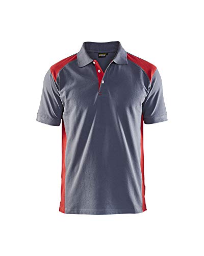 Blakläder Polo-Shirt, 1 Stück, Größe M, grau/rot, 332410509456M