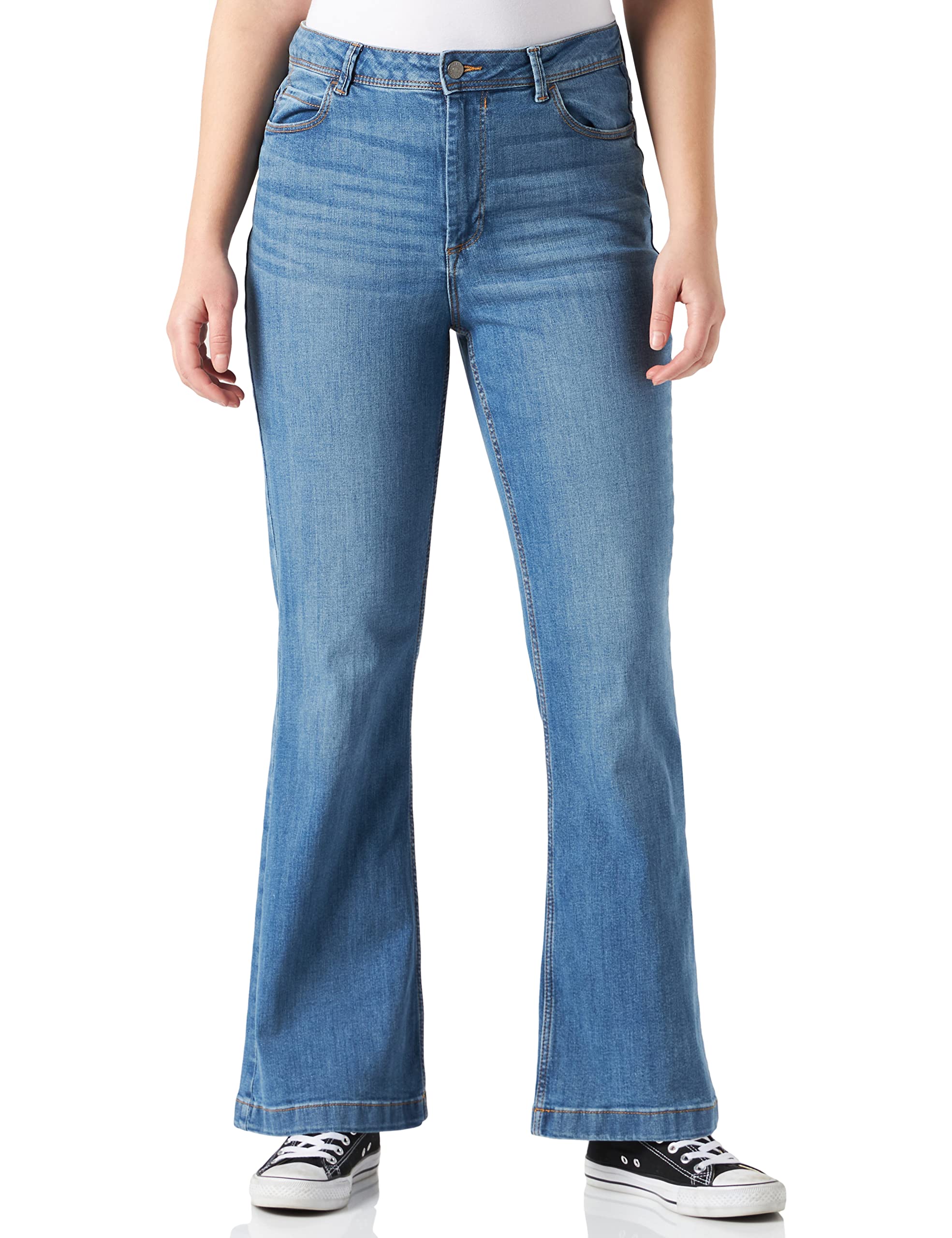 JdY Damen JDYFLORA Flared HIGH MB NOOS DNM Jeans, Medium Blue Denim, 29