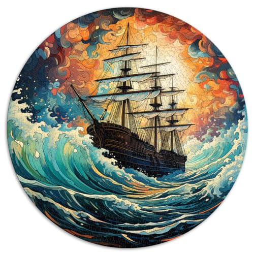 Puzzle zum Verschenken: Schiff auf stürmischer See. Puzzle mit 1000 Teilen für Erwachsene, 67,5 x 67,5 cm, Lernpuzzle, lustige Spiele für die ganze Familie