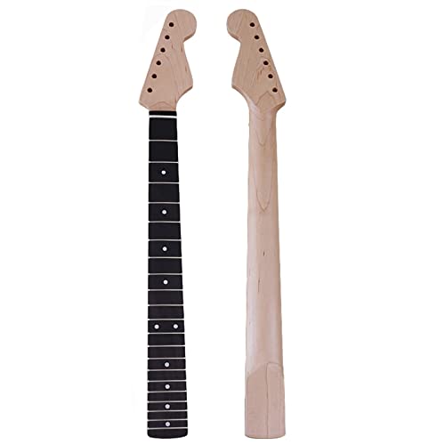 Für ST-Gitarrenhals E-Gitarrenhals Aus Kanadischem Flammenahornholz 21F 22F Hals Für E-Gitarre Gitarre Hals Ersatz (Color : M14 Matte Finish)