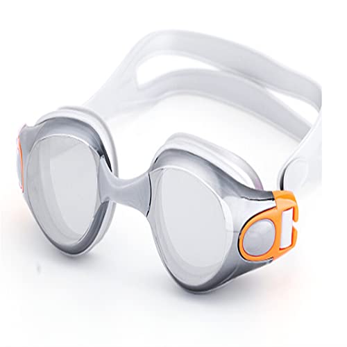 BFVAKBKYT Schwimmbrille, Schwimmbrille Myopie Erwachsene Männer Schwimmbecken Brille Dioptrien Wasser Schwimmen Brillen(White)