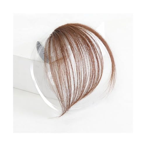 Pony Extension für Damen Schräge Pony-Perücke, natürliche Stirn, teilweise Luft-Pony-Perücke, weiblich, unsichtbar, nahtlos, gefälschter Pony Fringe Bangs(Natural Color)