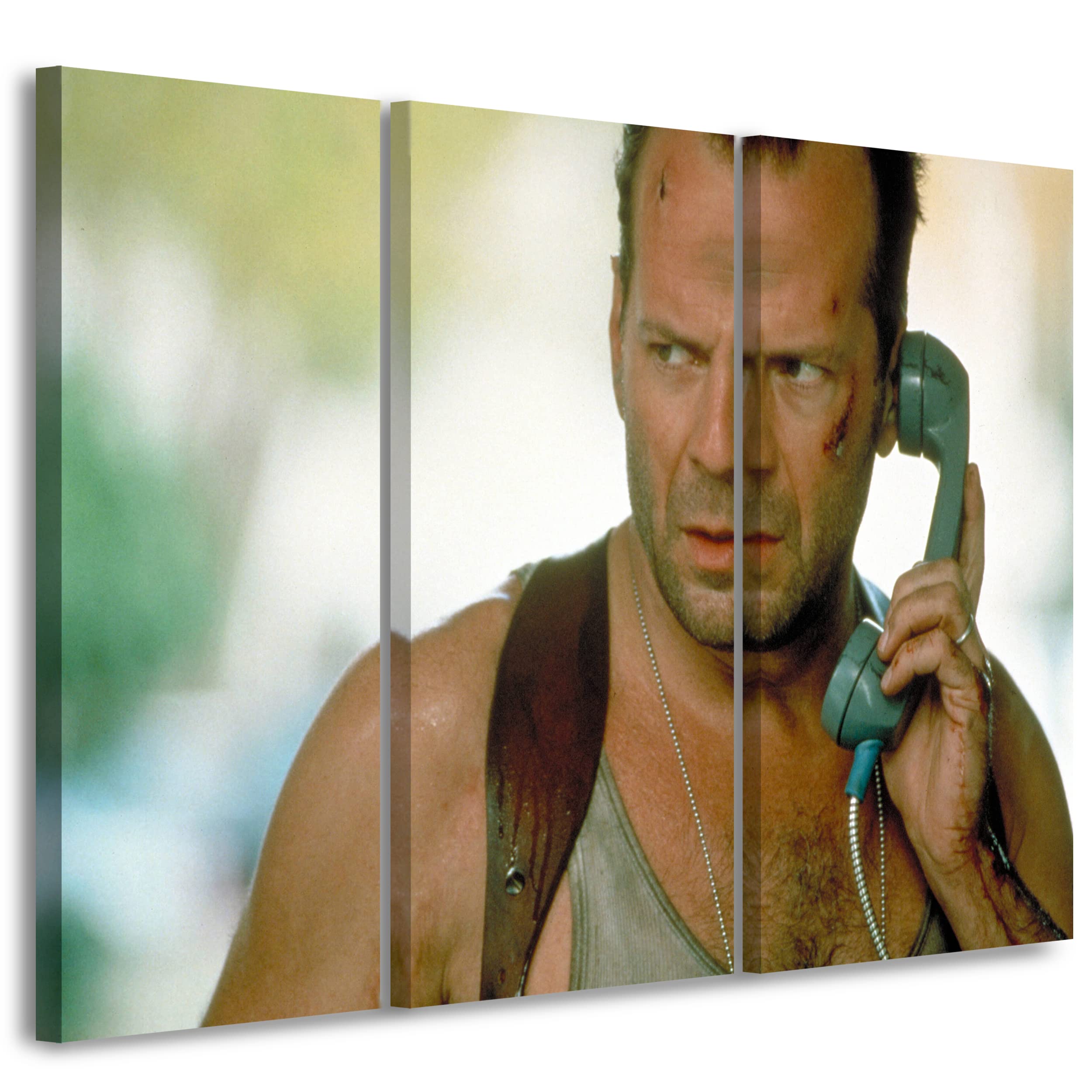 Artis Prints Leinwandbild Bruce Willis Film, Stirb langsam, Retro Motiv, Klein bis XXL, Inneneinrichtung - Wohnzimmer - Wohnung, Dekoration