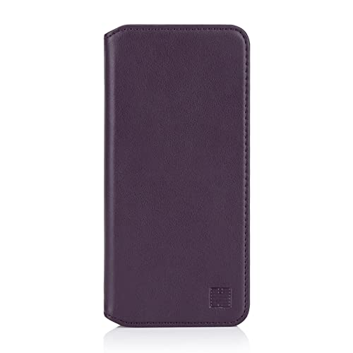 32nd Klassische Series 2.0 - Lederhülle Case Cover für Samsung Galaxy A40 (2019), Echtleder Hülle Entwurf gemacht Mit Kartensteckplatz, Magnetisch und Standfuß - Aubergine