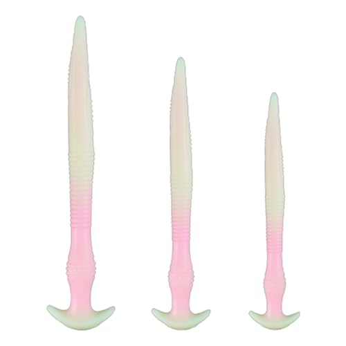 ATTAWA Super Lange Leuchtend Analdildos Weichen Silikon Dildo Perfekter Analdildo Anal Plug Penis Nachbildung Prostata Massage G-Punkt Vaginal Anus Dilatator Sexspielzeug für Männer Frauen,A,L