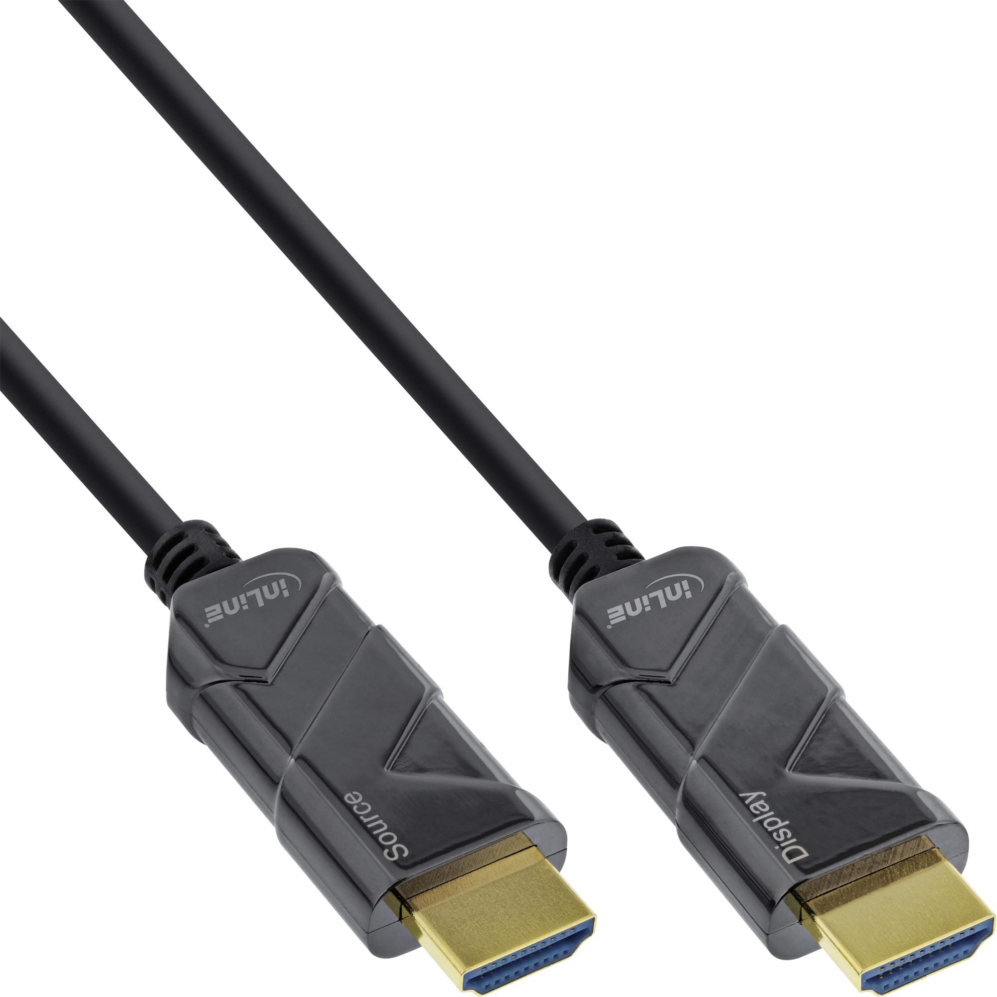 InLine® HDMI AOC Kabel, Ultra High Speed HDMI Kabel, 8K4K, schwarz, 50m