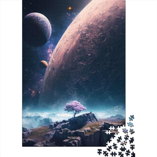 Interstellarer Baum Holzpuzzle Puzzles für Erwachsene Teenager 500 Teile Puzzle Geschenke Ganze Familie Und Die (Size : 52x38cm)