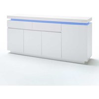 Hochglanz Sideboard mit LED Beleuchtung Weiß