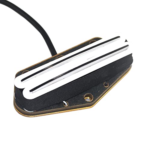 ZENGXUE Schwarze Farbe E-Gitarre Dual Schiene Stil Bridge Pickup Keramik Bridge Pickup Vier Counduspusion Mit Schild Humbucker Tonabnehmer Set (Color : White)